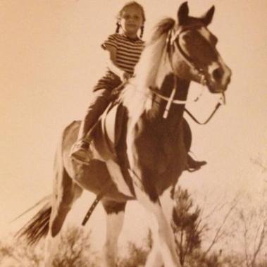 My Great Uncle took this photo of my Grandmother on her pony, Pinto. I just love it.